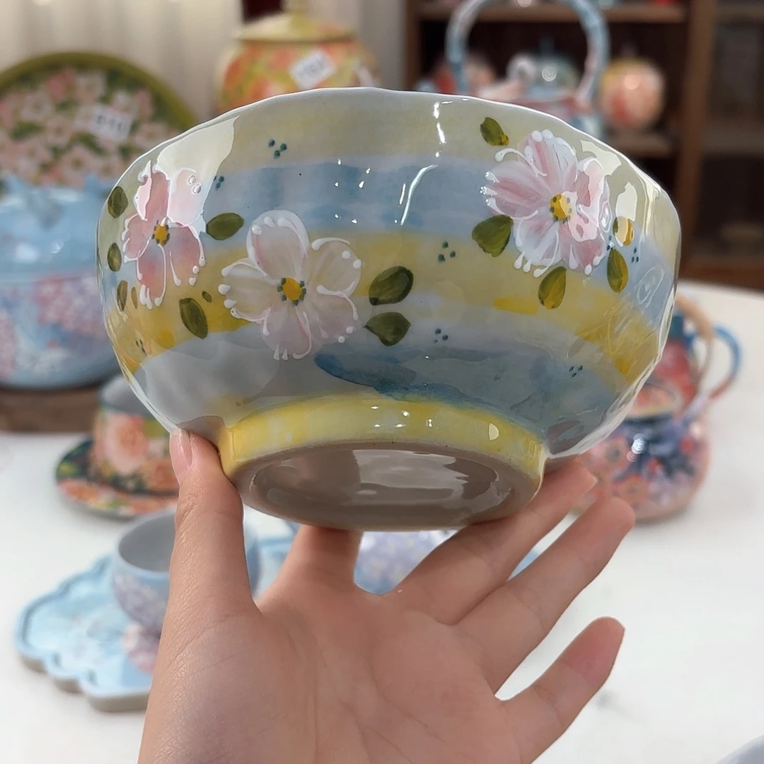 景德镇手绘高温釉下彩陶瓷茶具