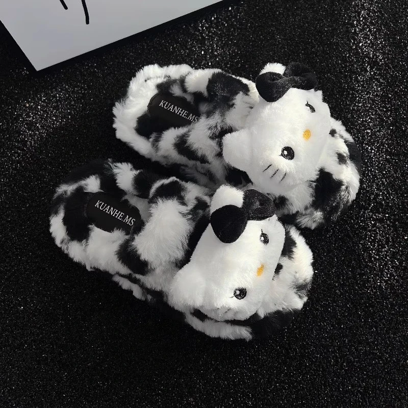 可爱棉拖鞋女款冬季2025新款室内保暖家居时尚小猫毛毛绒拖鞋外穿