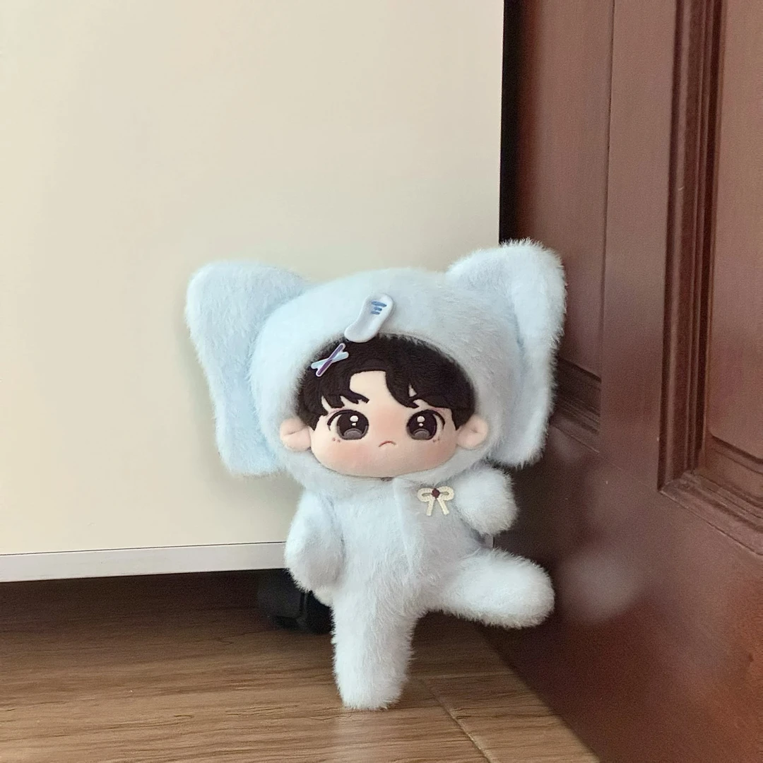 现货笨大熊家20cm连体衣蓝色大象连体服10cm娃衣海星体站体衣服