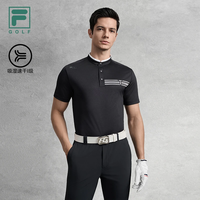 【新中式立领】Fila/斐乐男吸湿速干透气高尔夫POLO衫TA11M535125F