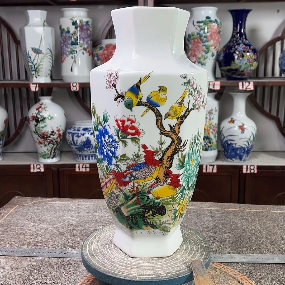 陶摆件景德镇陶瓷6牡丹