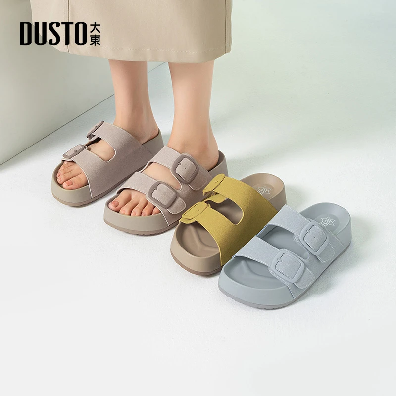 大东厚底增高勃肯拖鞋女外穿2025新款夏季配裙子凉鞋一脚蹬凉拖鞋