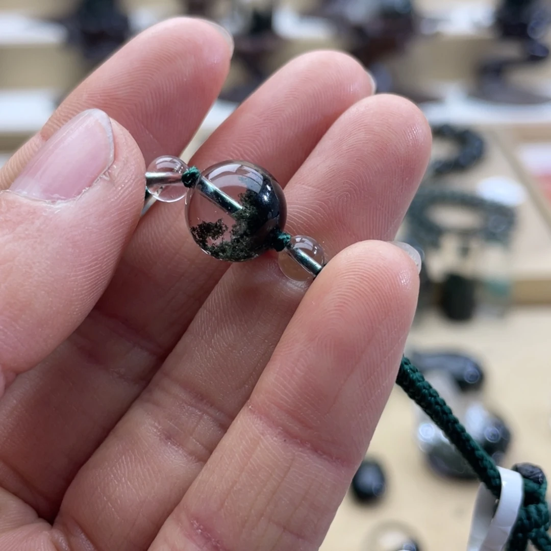 水晶手链未镶嵌M*m绿幽灵单珠手绳定制不退换