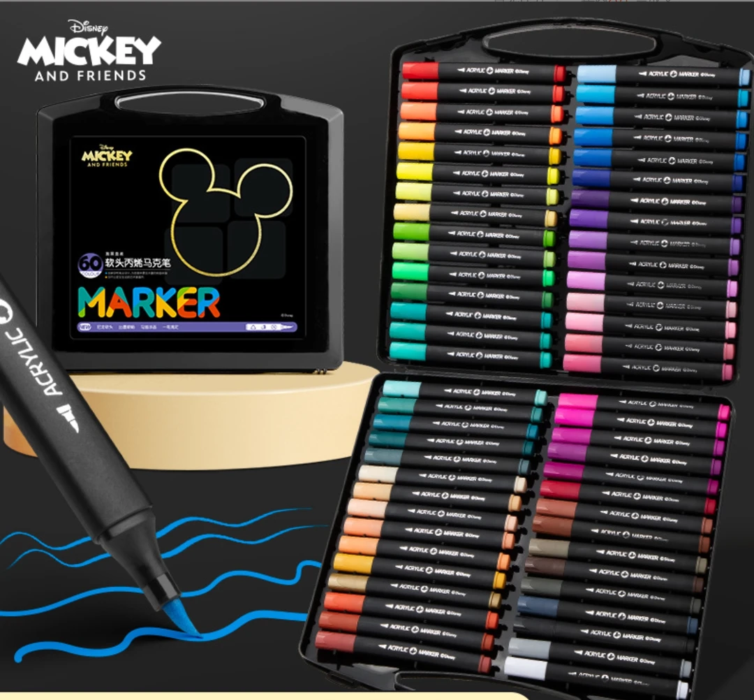 【26个水果橡皮兑换1盒】软头丙烯马克笔36色