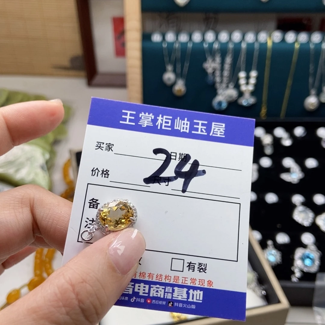 银S925镶嵌颈饰水晶