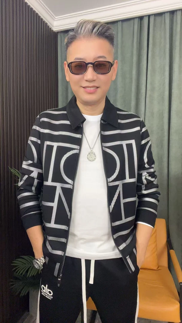 薄款显瘦几何图案常规款长袖夹克秋季春秋外套春季