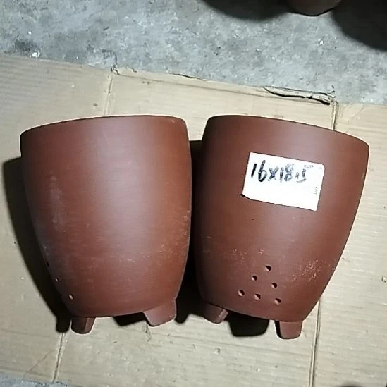 紫砂红泥三角两个