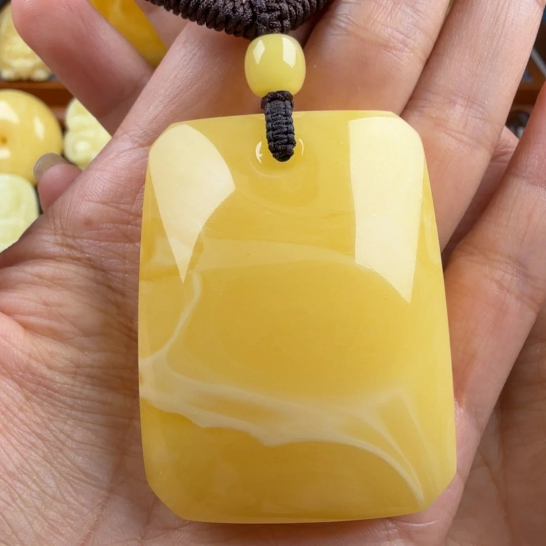 琥珀未镶嵌颈饰纯天然琥珀蜜蜡无优化