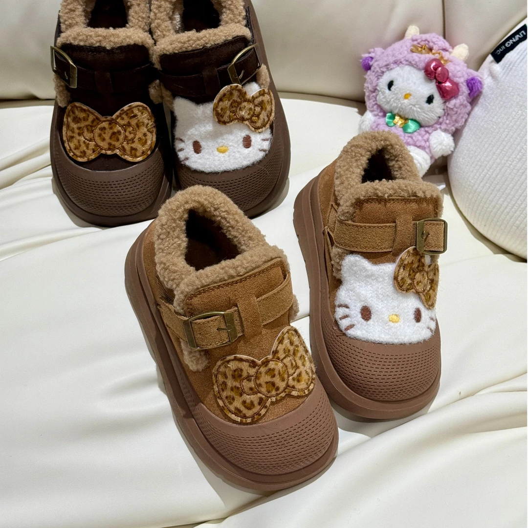 现货F50-80【雪地靴】冬季男女童防滑软底加绒加厚保暖大棉鞋童鞋