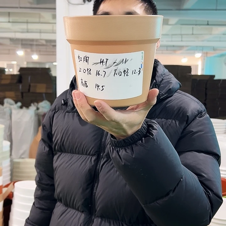 正品红陶口16.7高14.5卡其无托6只