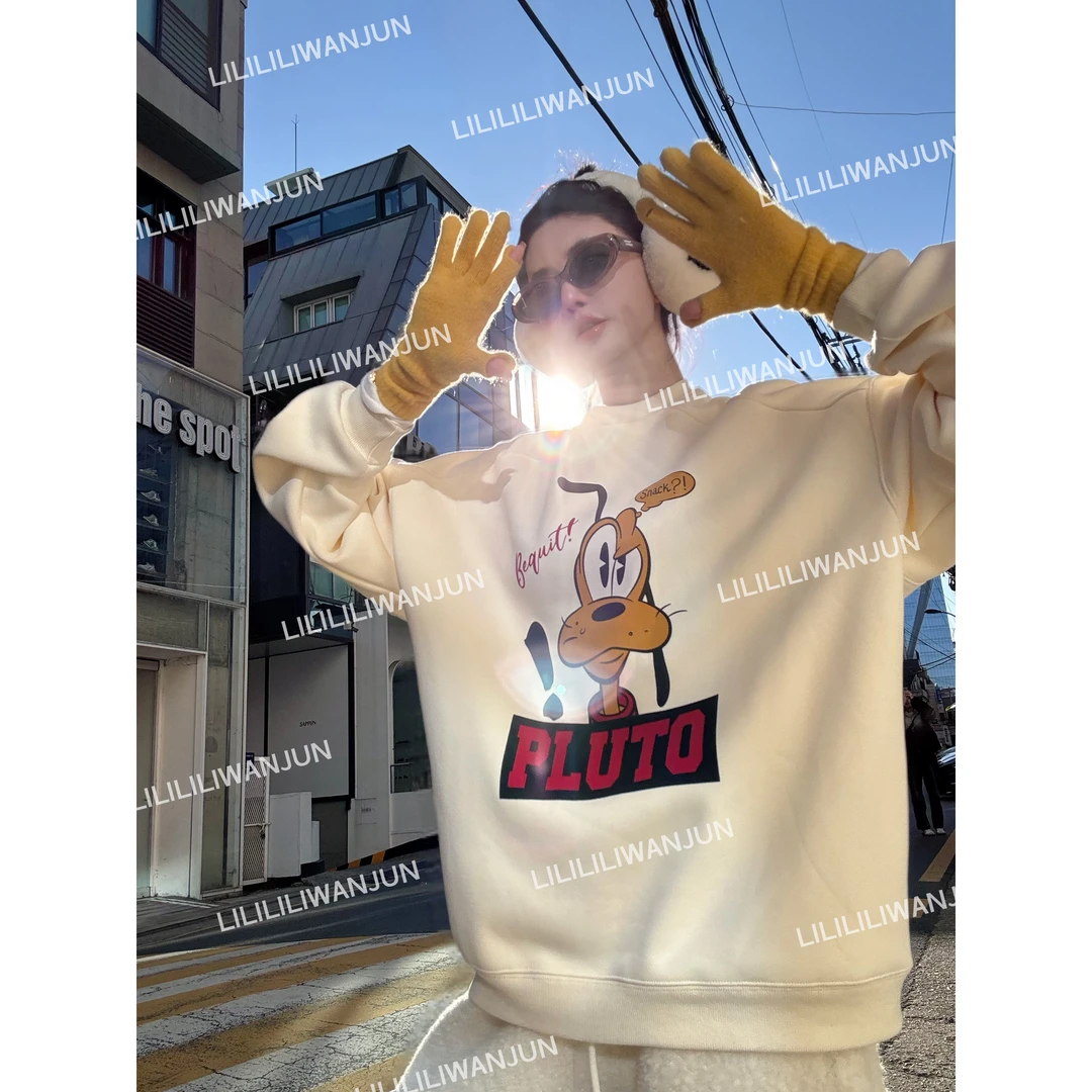 婉君【高飞卫衣】秋冬韩版宽松圆领卡通情侣百搭卫衣LWJ24D4C2503