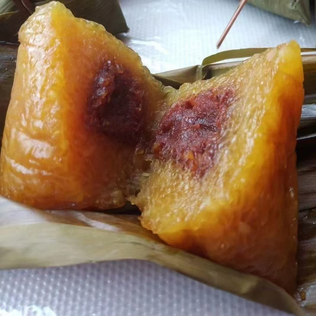 鄱妹子江西农家纯手工碱水豆沙粽子原味真空包装粽子现包现发