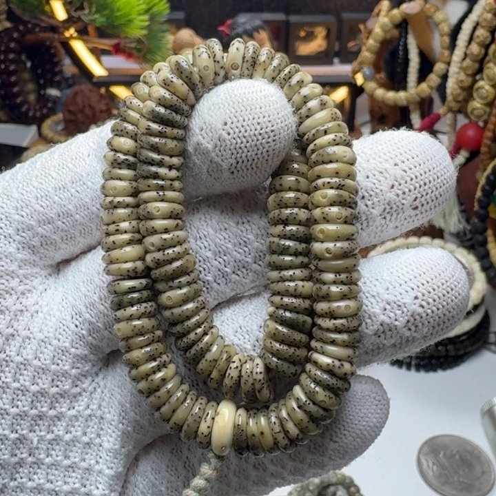 手串星月菩提2号车尺寸9石玉盘缠108