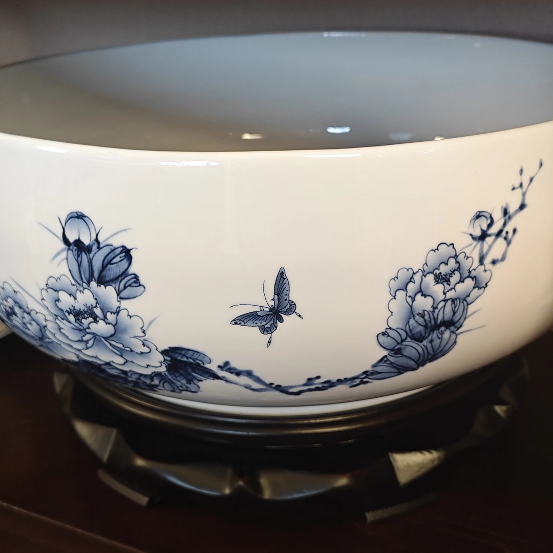 【送礼佳品 聚宝盆】硅元花开富贵聚宝盆艺术瓷家用送礼高档礼盒装