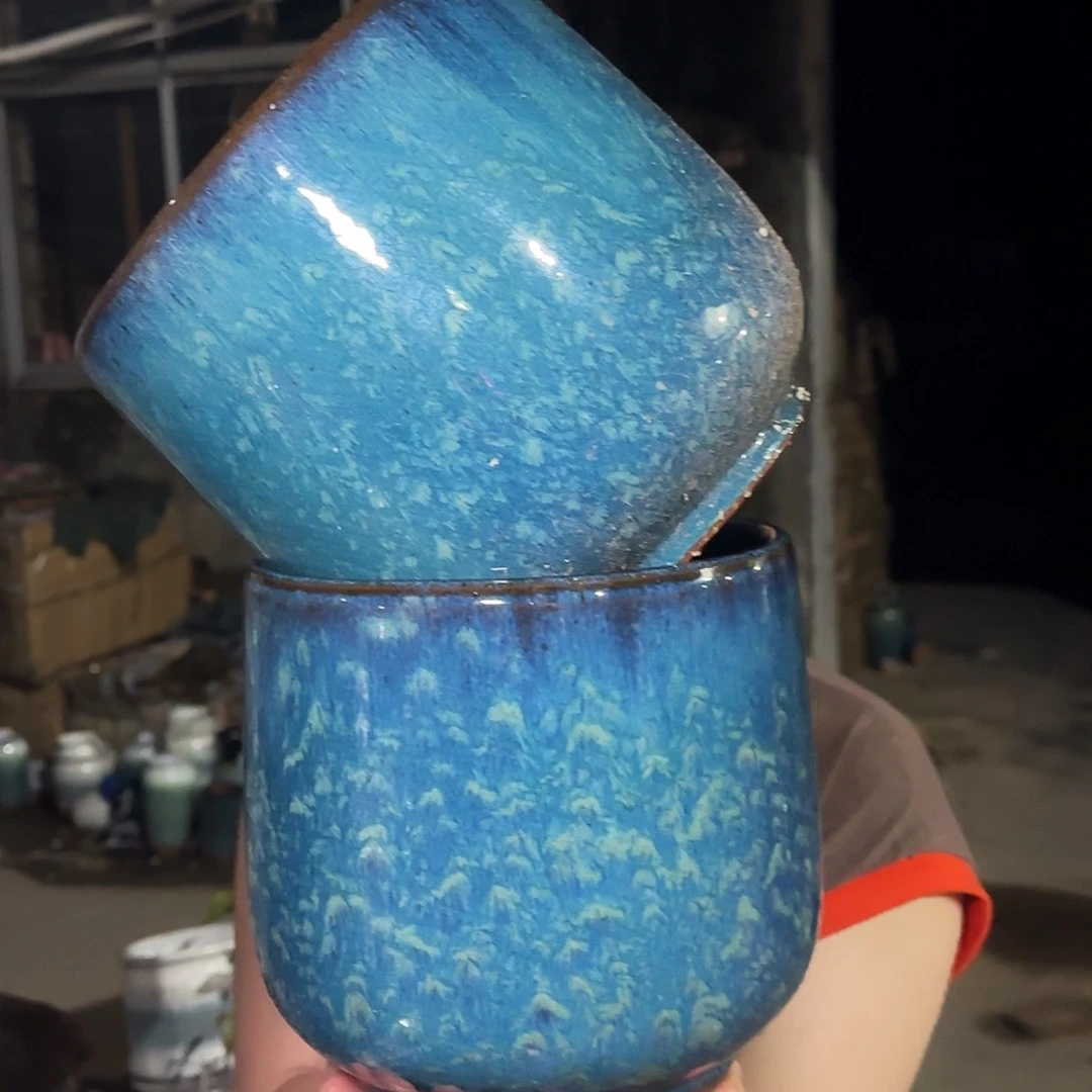 紫砂花盆高19口19