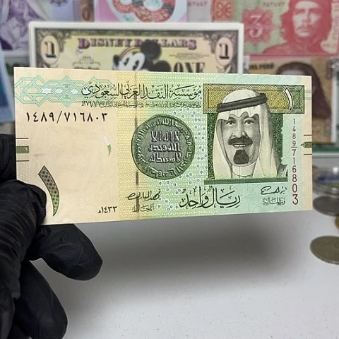 纸币沙特纸币全新一张