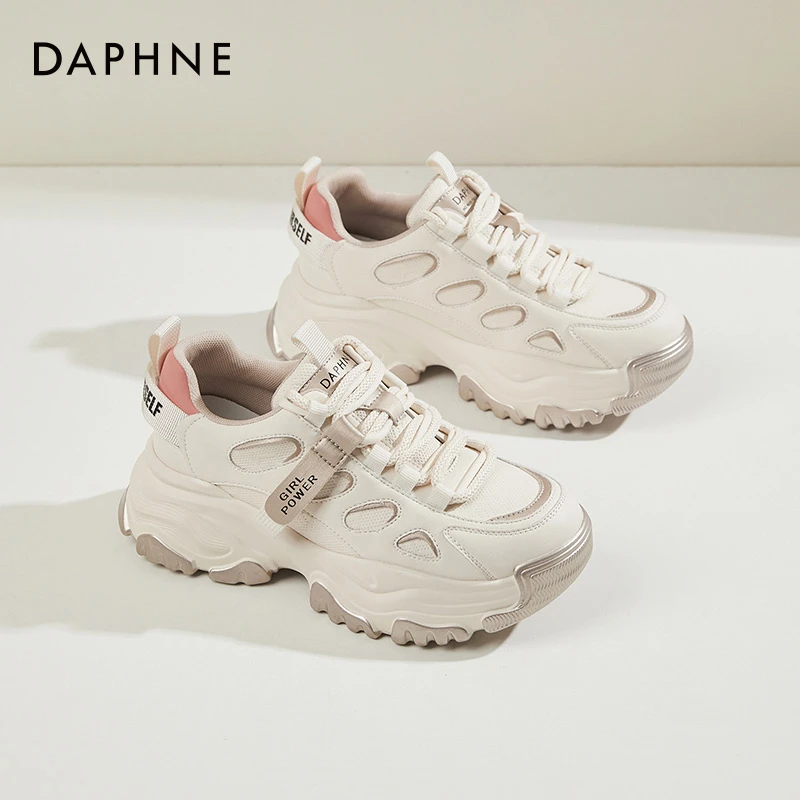 达芙妮老爹鞋女2025新款春秋学生软底运动休闲鞋内增高厚底旅游鞋