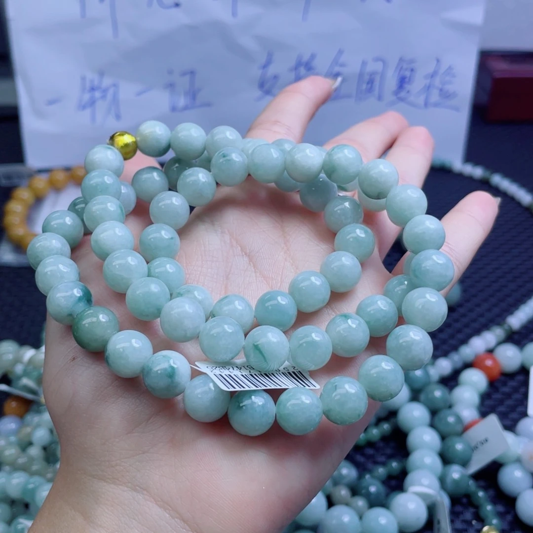 未镶嵌定制翡翠珠串