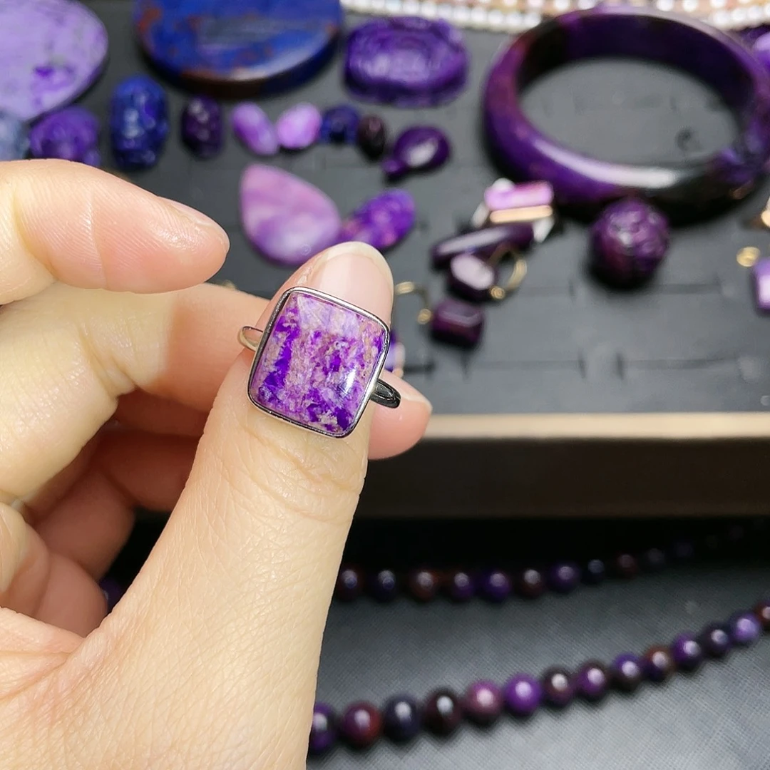 苏纪石（舒俱来）戒指银S925镶嵌