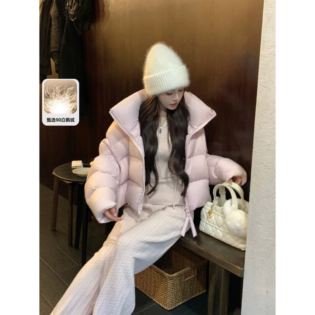 xinxin studio【轻暖领域】新国标90白鹅绒秋冬百搭短款外套Q25983