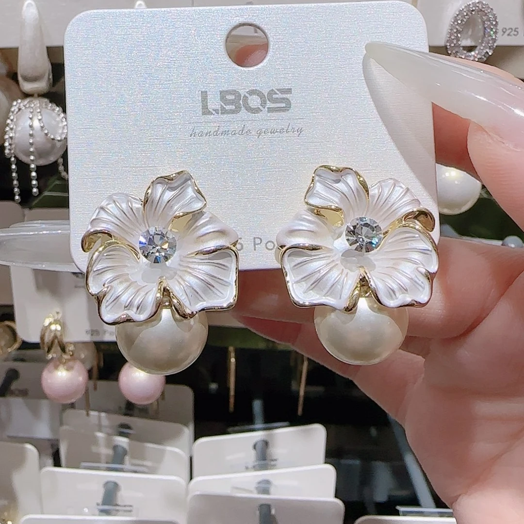 锆石铜合金925银耳环