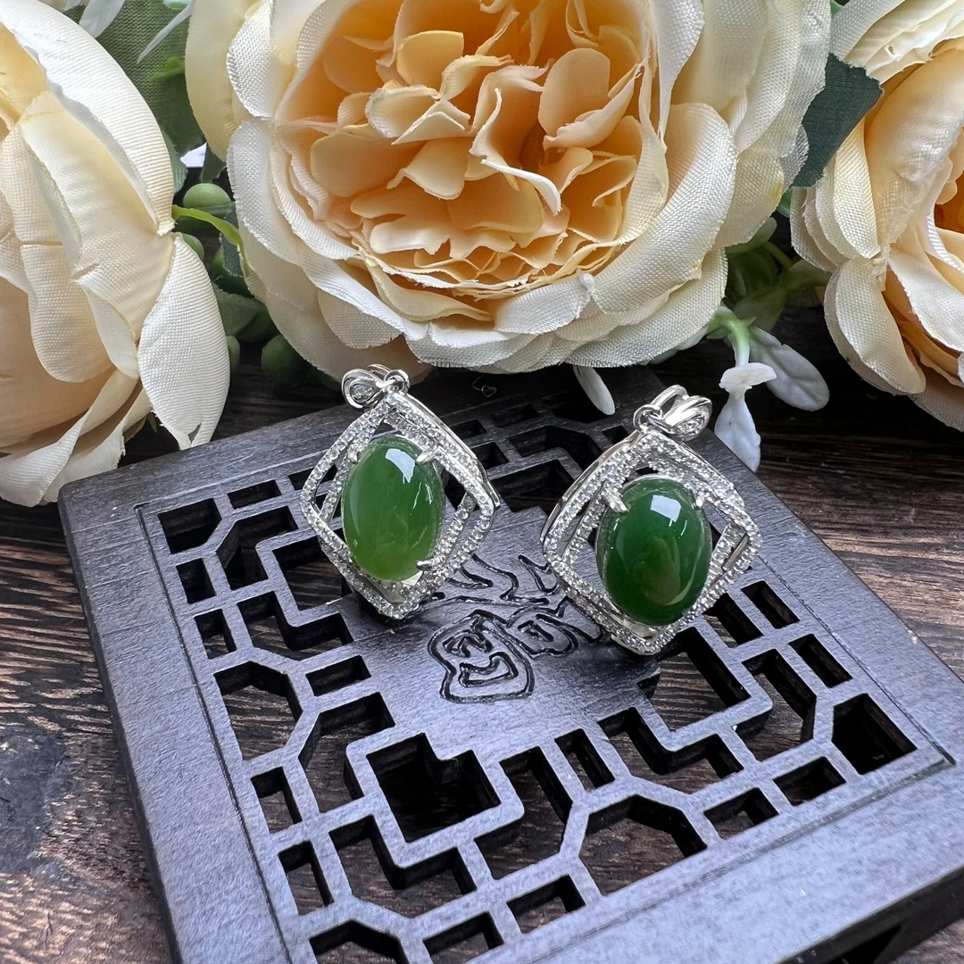 和田玉蛋面吊坠【小北质检】ZJH918Z17多样性发一