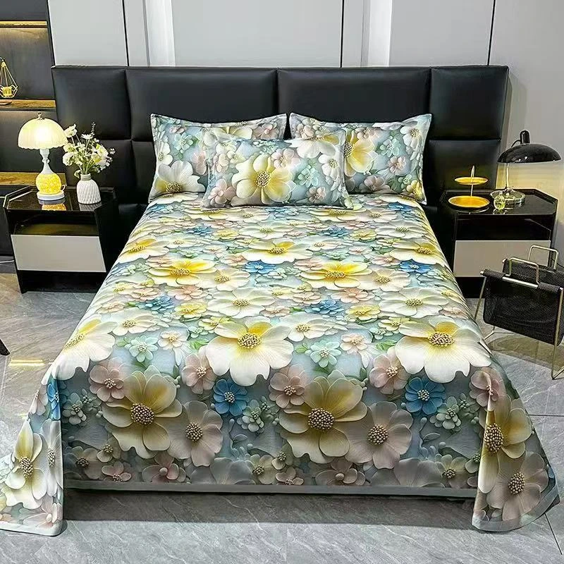 立体雕花工艺款凉席三件套（繁花款）【专属】