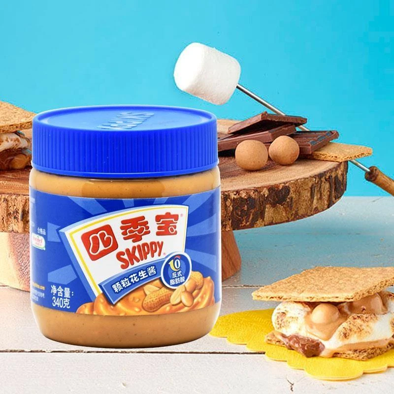 四季宝颗粒花生酱早餐面包吐司拌面火锅料即食酱料
