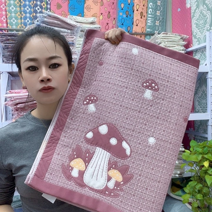 棉豆沙色蘑菇纯棉