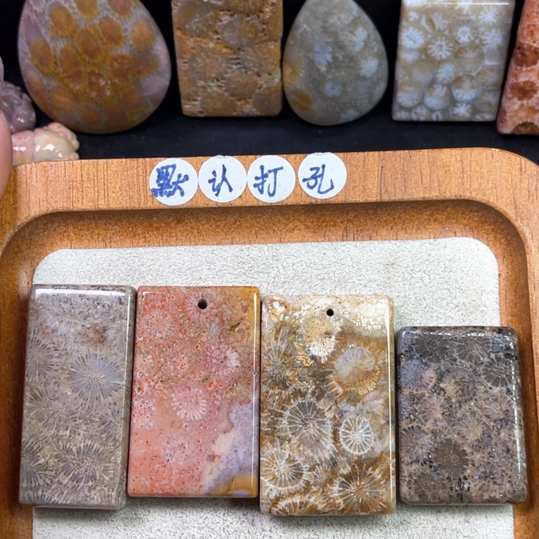 硅化珊瑚（珊瑚玉）吊坠未镶嵌