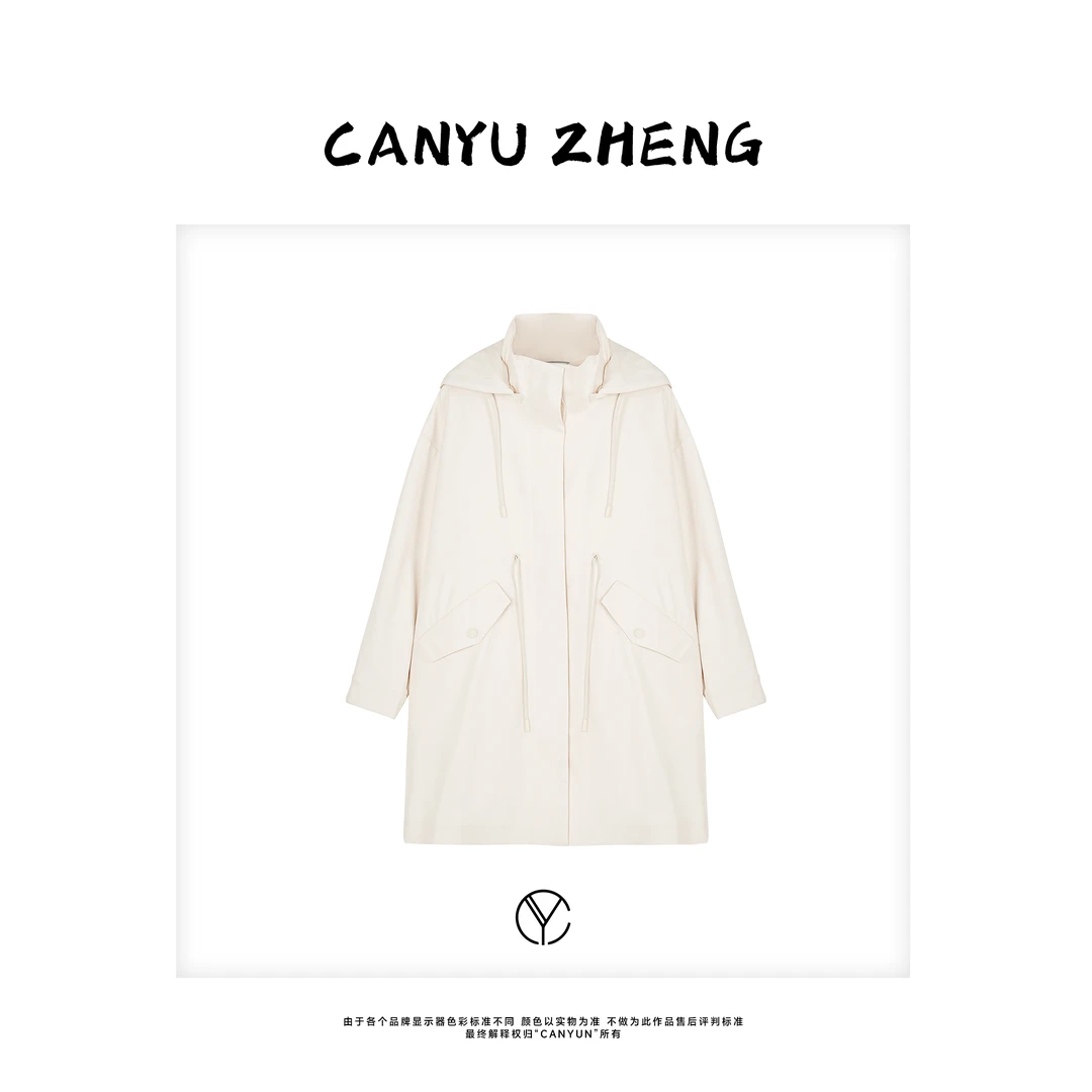 CANYU ”派克“ 连帽中长款 防风休闲派克服外套