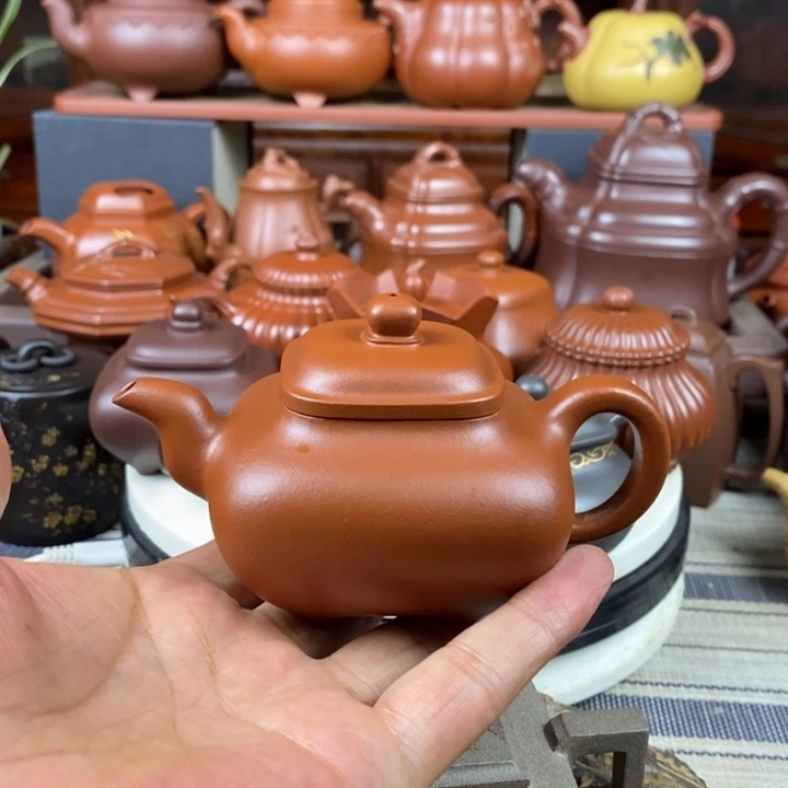 茶壶紫砂四方传炉160-220cc原矿赵庄朱泥特价