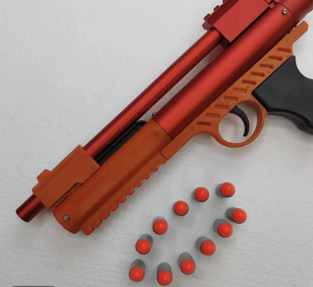 升级款海绵软弹发射器打靶训练精准海绵软蛋解压玩具带备用管