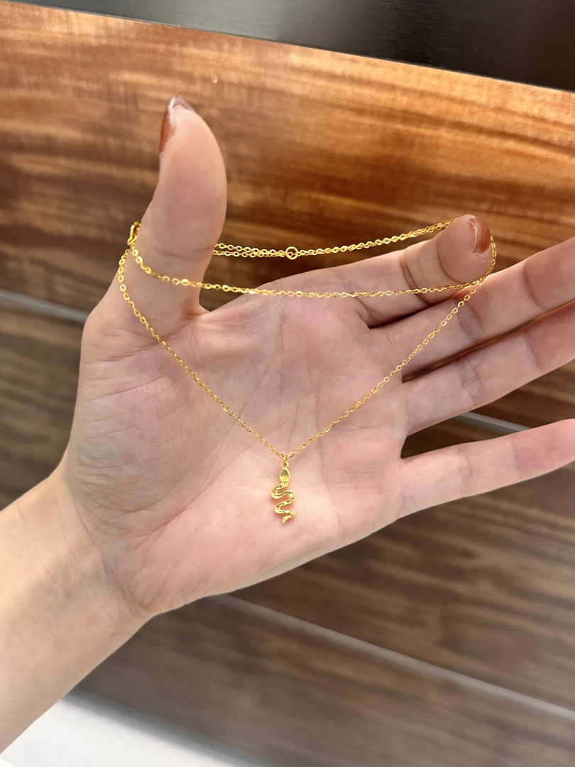 琳琳水贝黄金 足金999 亮面小蛇套链5g