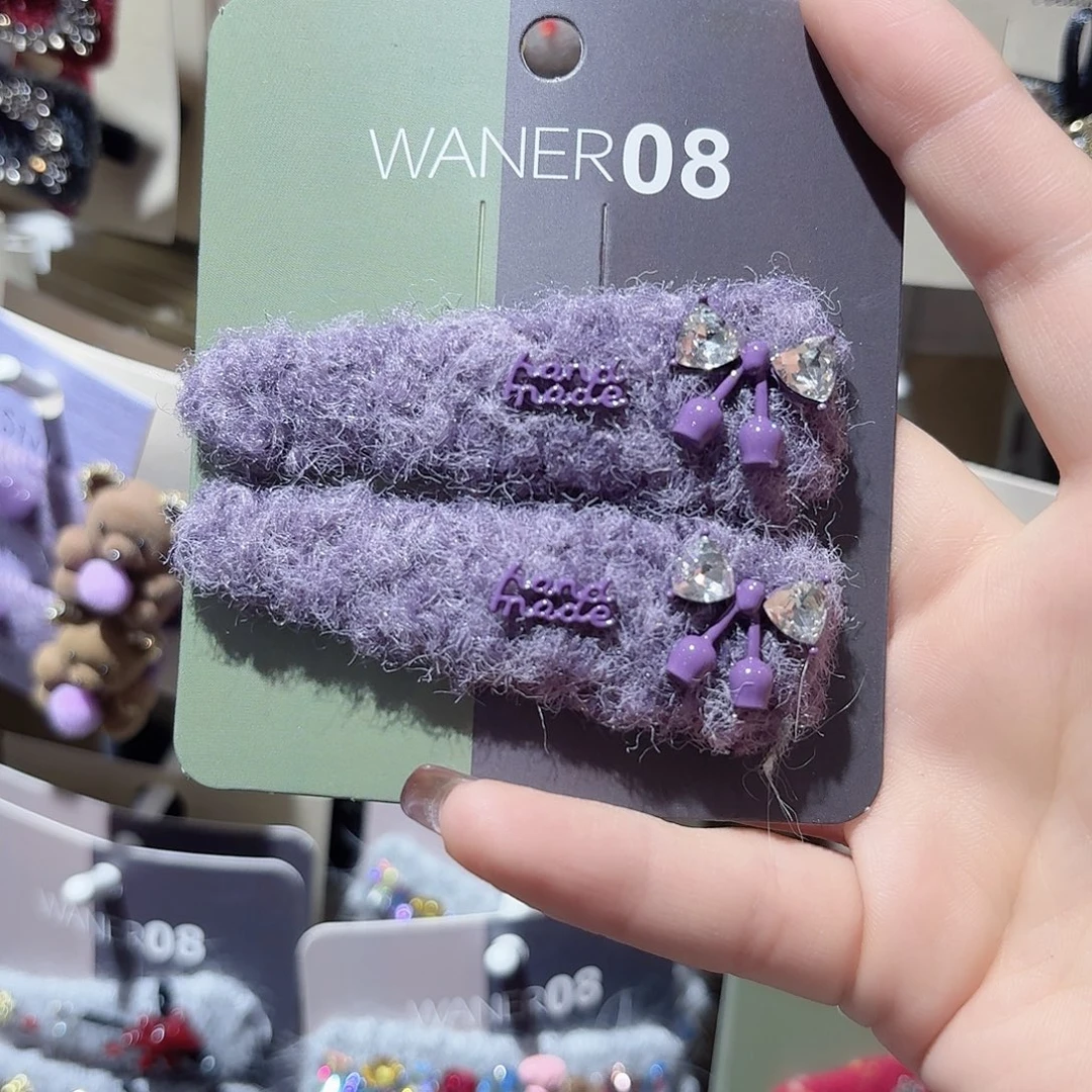 皮质铁合金紫色蝴蝶结拜拜