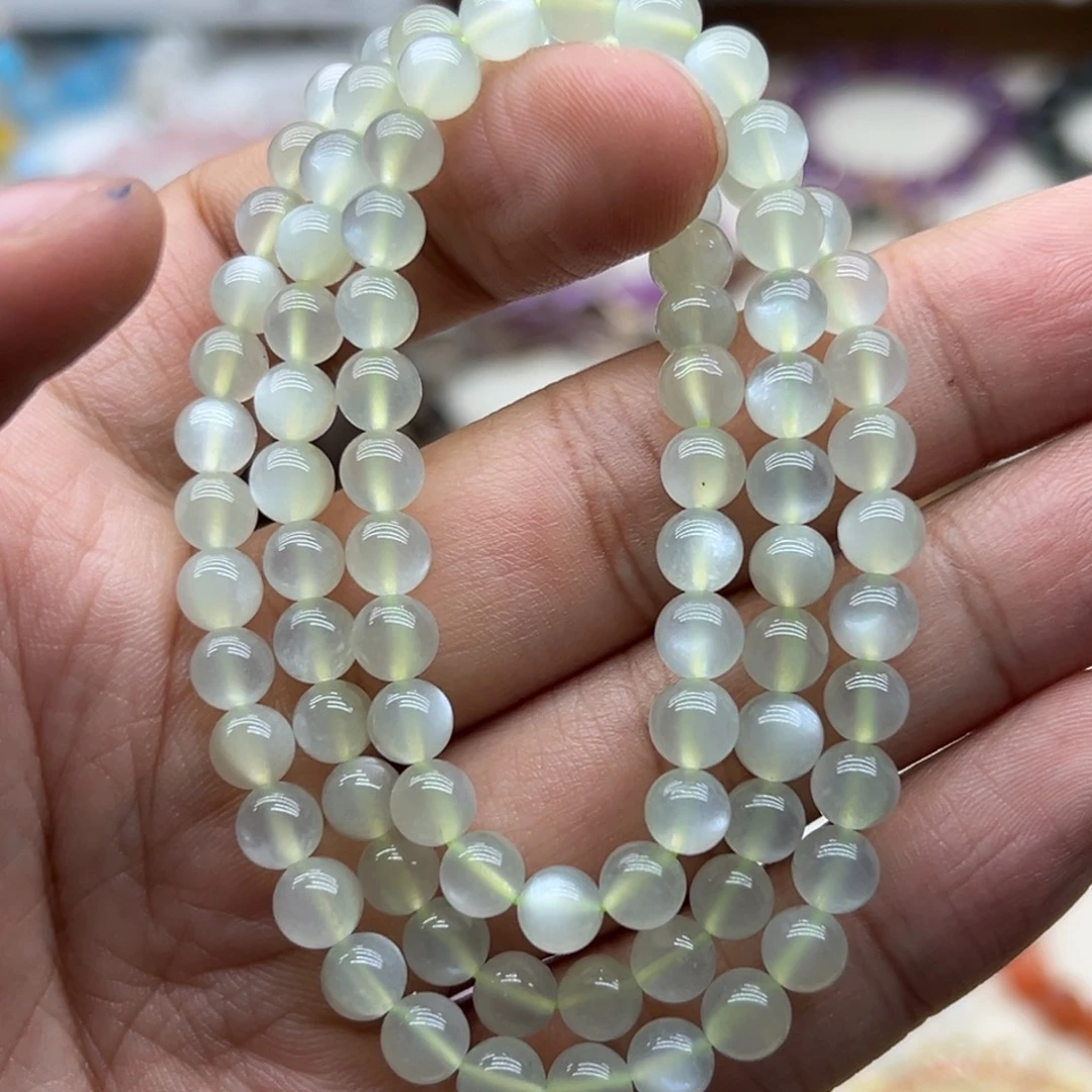 手链水晶未镶嵌绿月光三圈