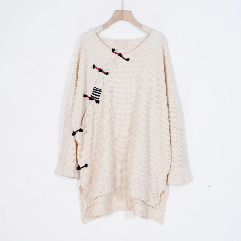 【蓉哥出品】亚麻盘扣上衣8202