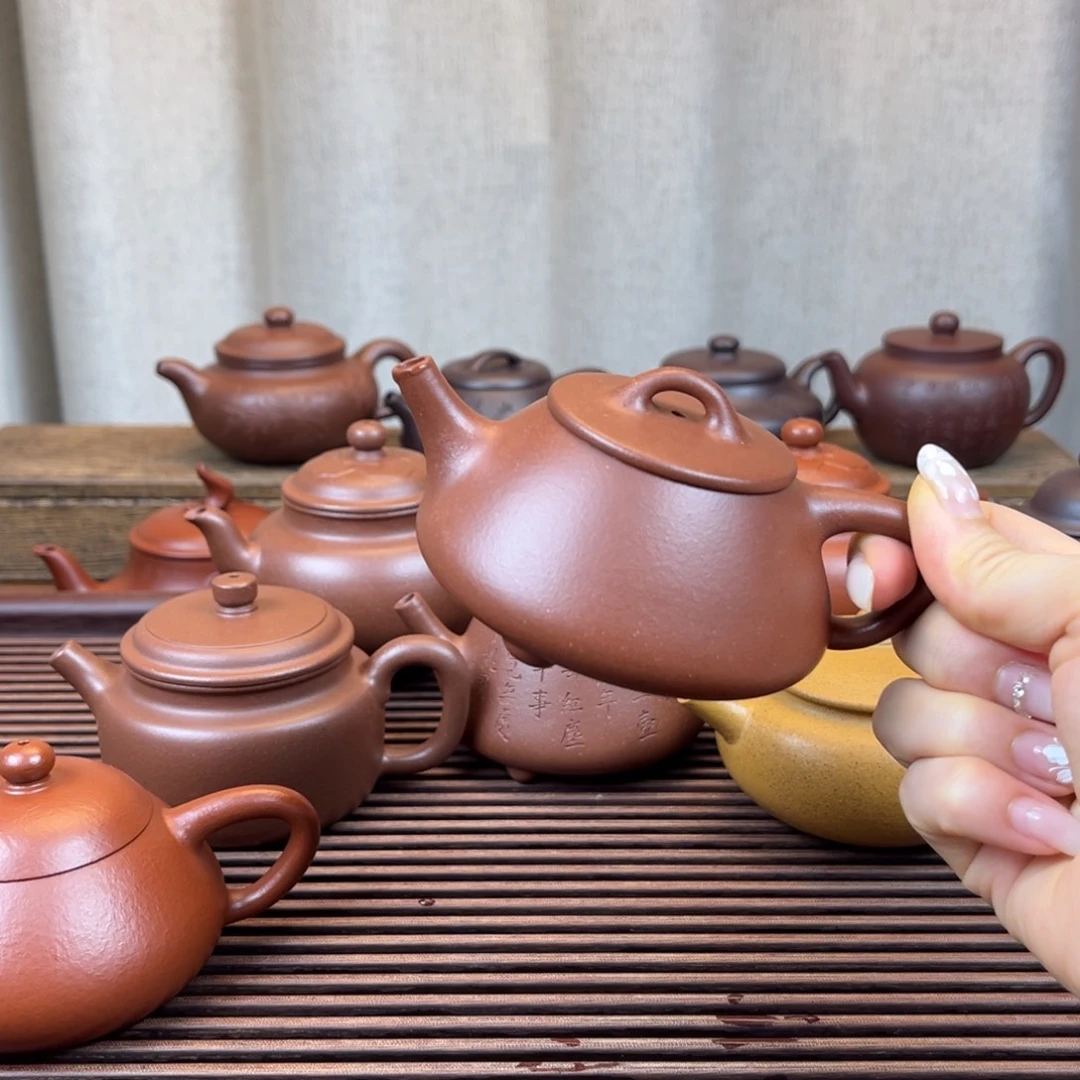 紫砂茶壶150cc平盖石瓢