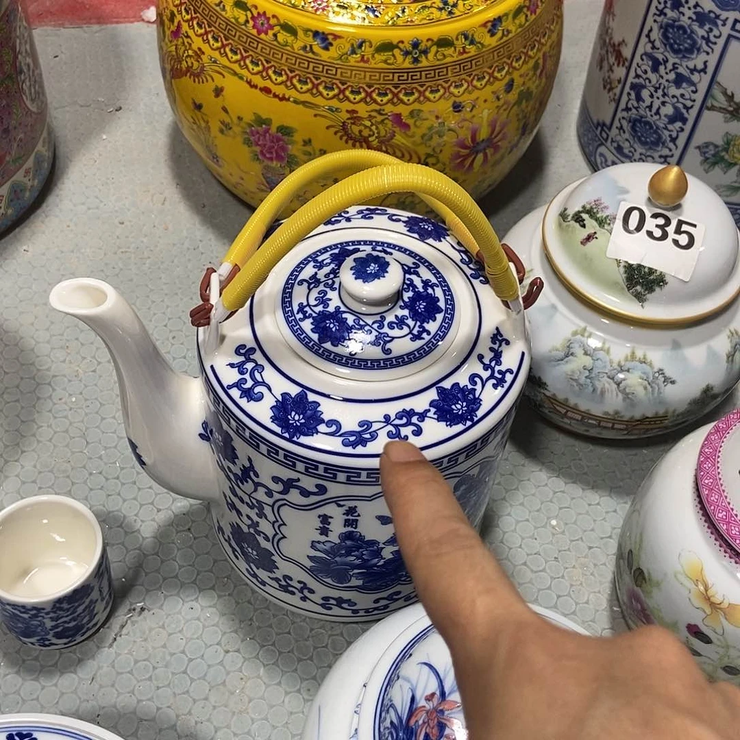 瓷片景德镇陶瓷壶大