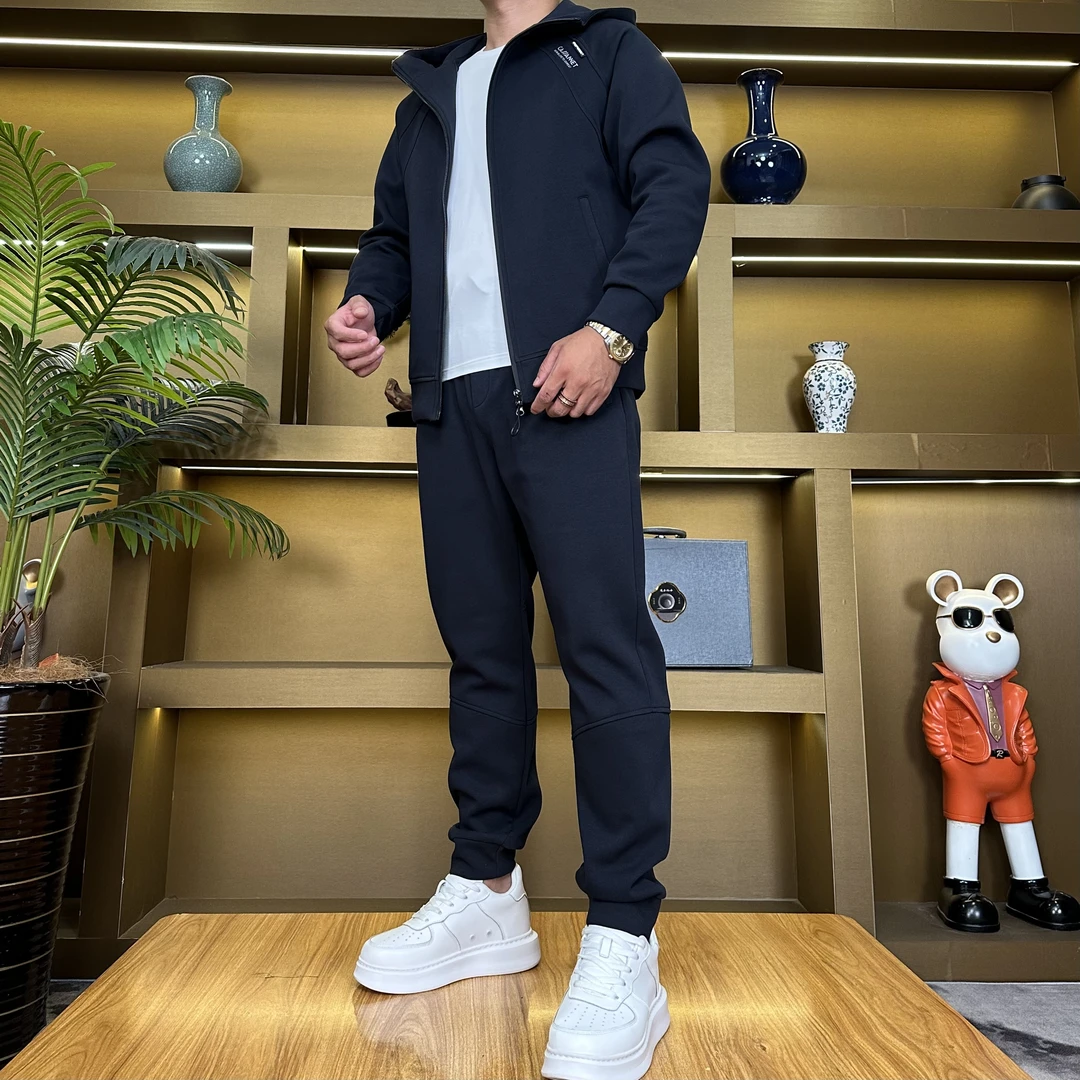 爆款帽衫拉链百搭款休闲运动套装潮流舒适两件套25226