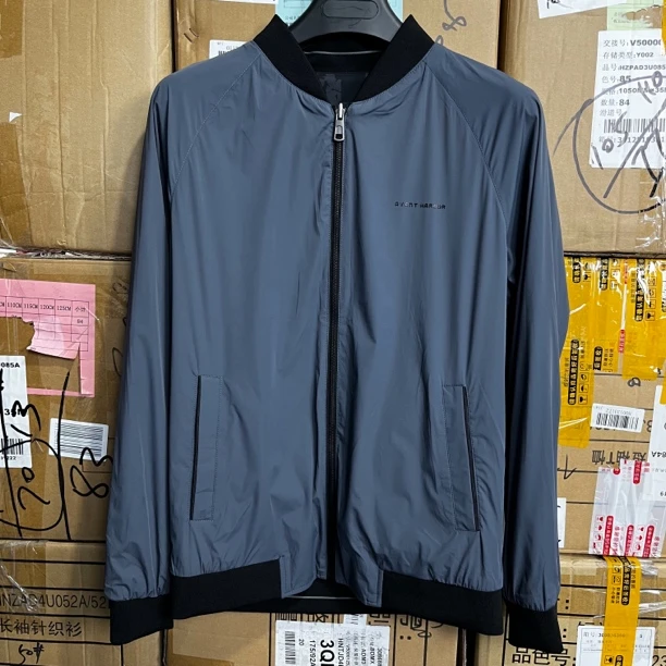 8552海剪标品牌撤柜春秋棒球领大弹力舒适轻薄款夹克上衣男士