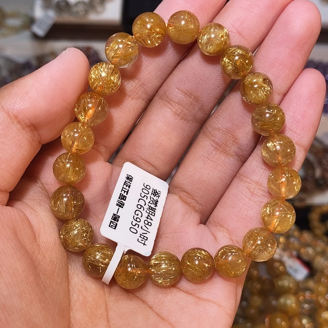 未镶嵌手链发晶烟花发晶8.9mm