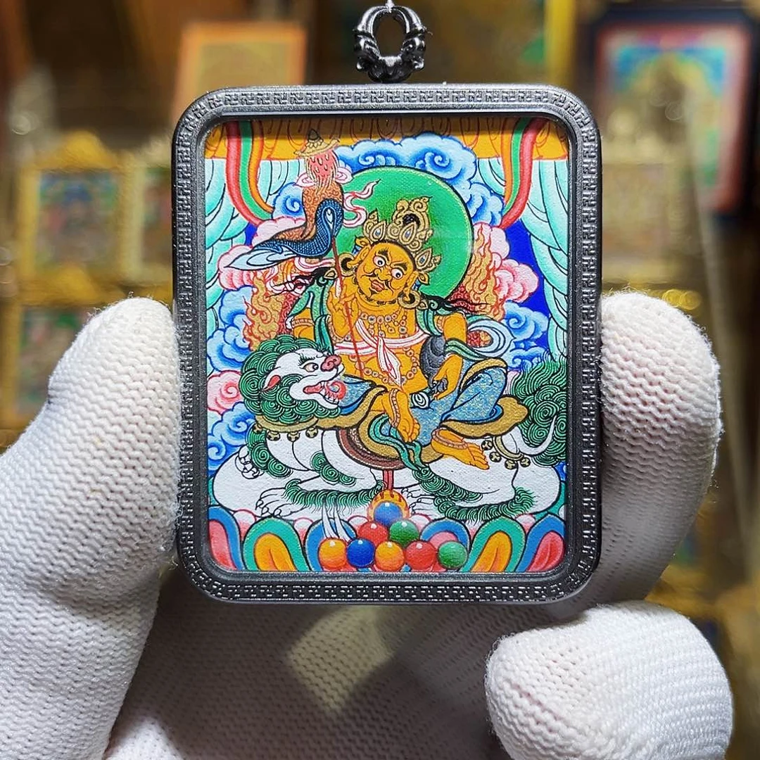 吊坠热贡纯手绘财宝天