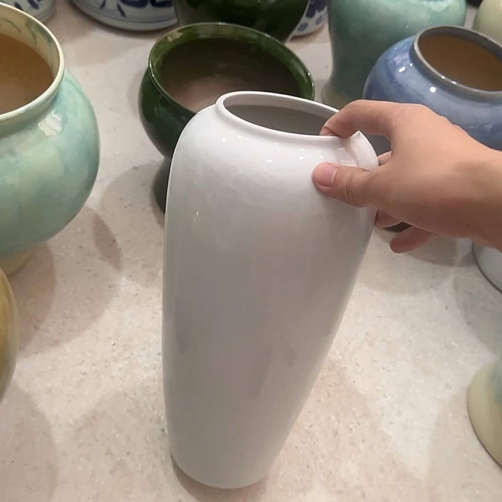 白泥花盆微瑕无孔