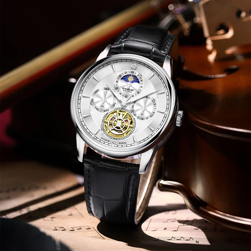 纳金机械飞轮系列高端男士全自动机械表多功能休闲商务腕表