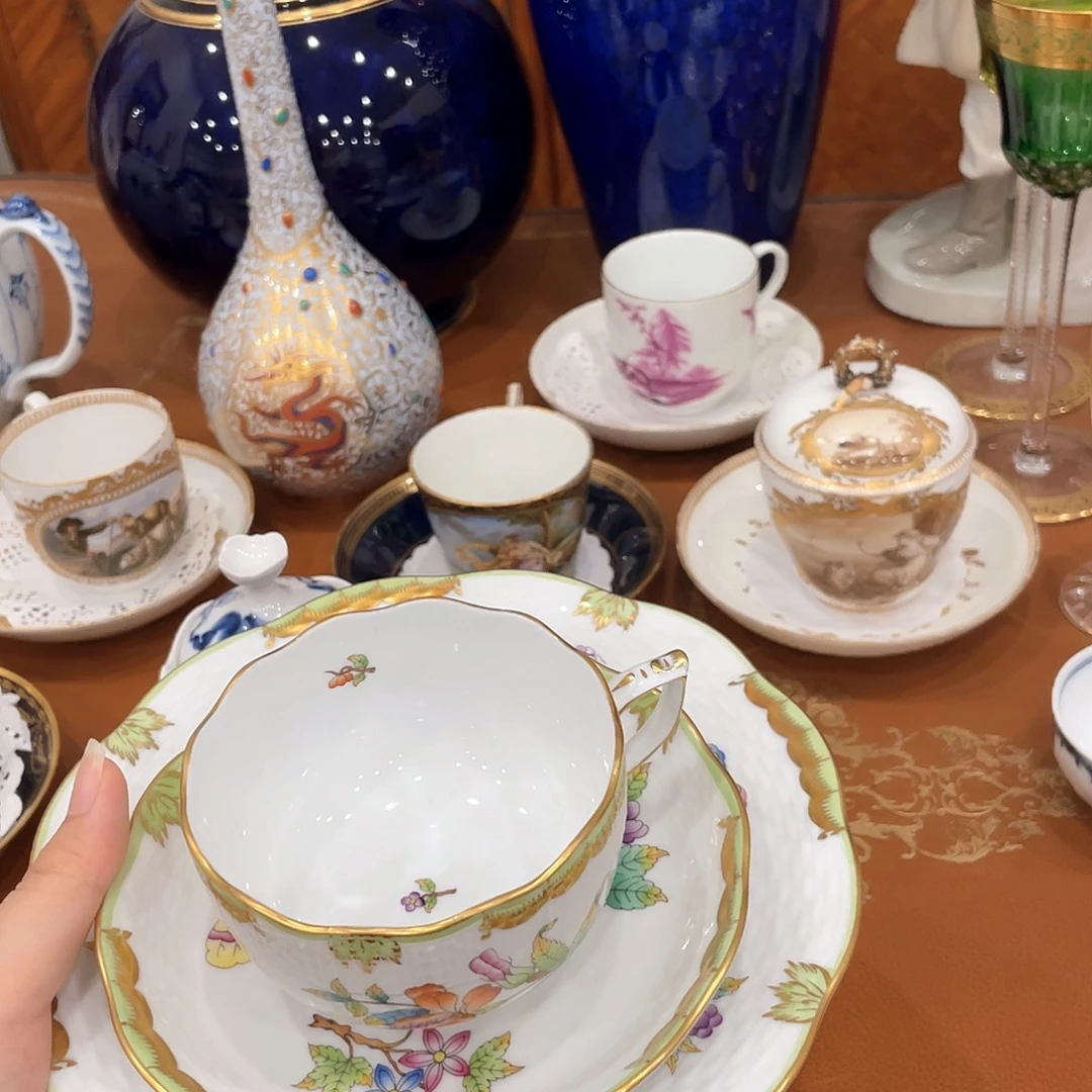 摆件中古赫伦红茶杯