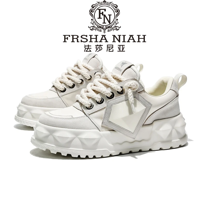 法莎尼亚潮牌休闲鞋厚底时尚休闲增高款男士春季百搭潮流休闲板鞋
