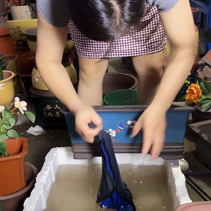45蓝点菜马槽花盆花盆花盆