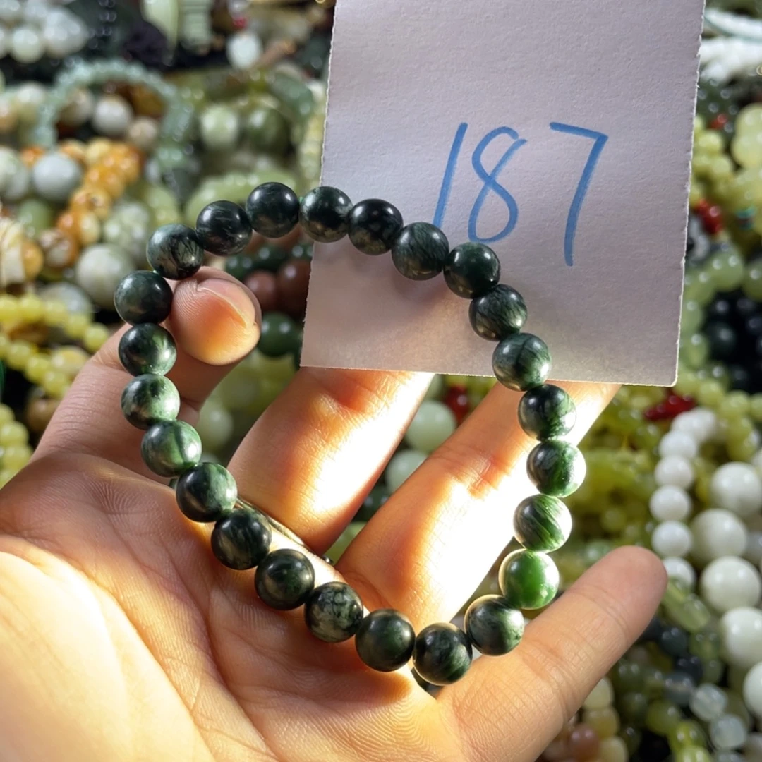 蛇纹石玉未镶嵌手链