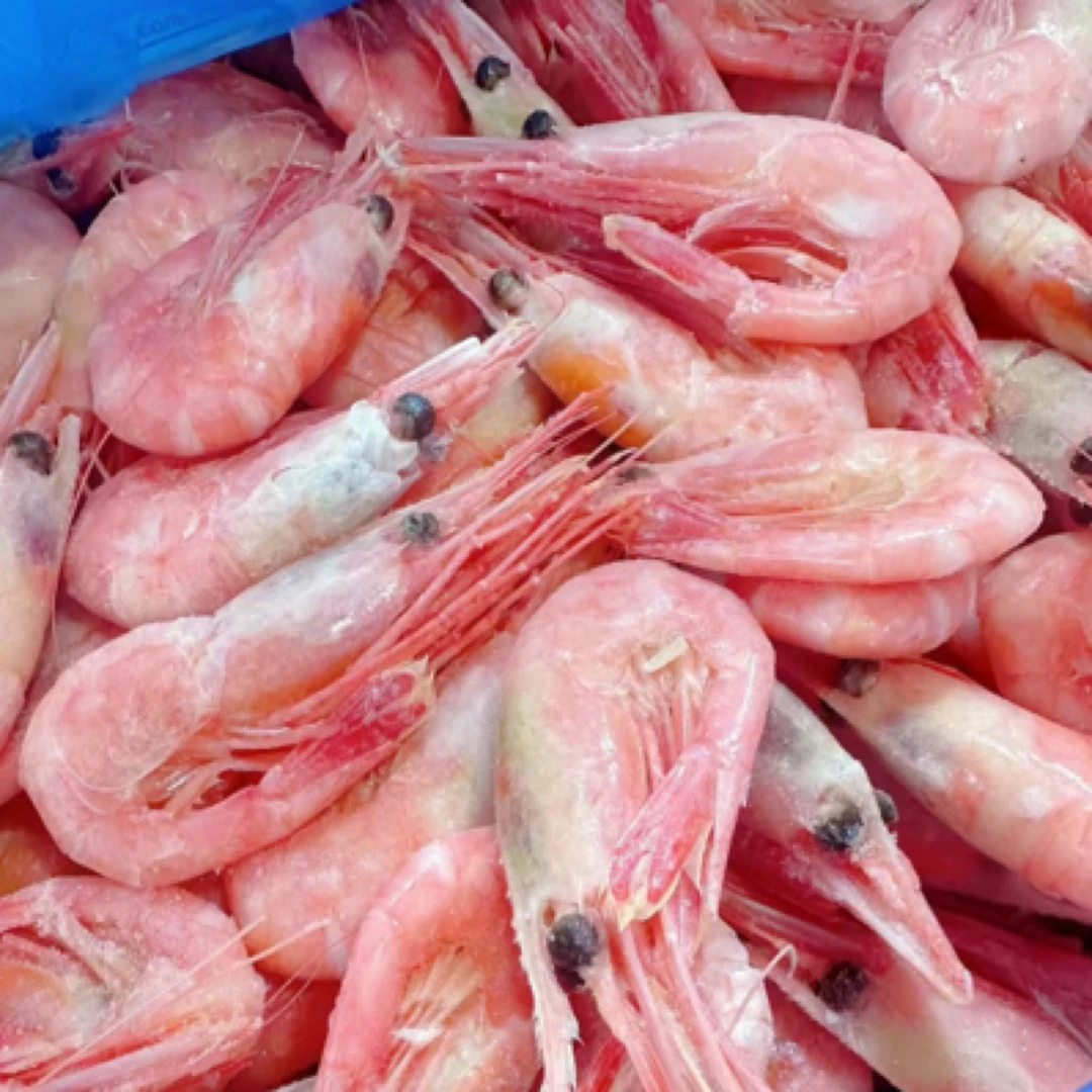 北极甜虾海鲜80-100大规格头籽头膏500g大虾